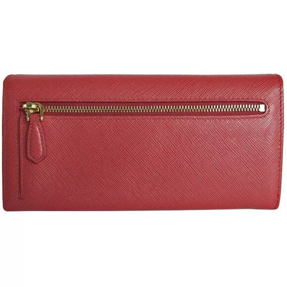 Auth PRADA Long Wallet Red leather - Picture 2 of 10